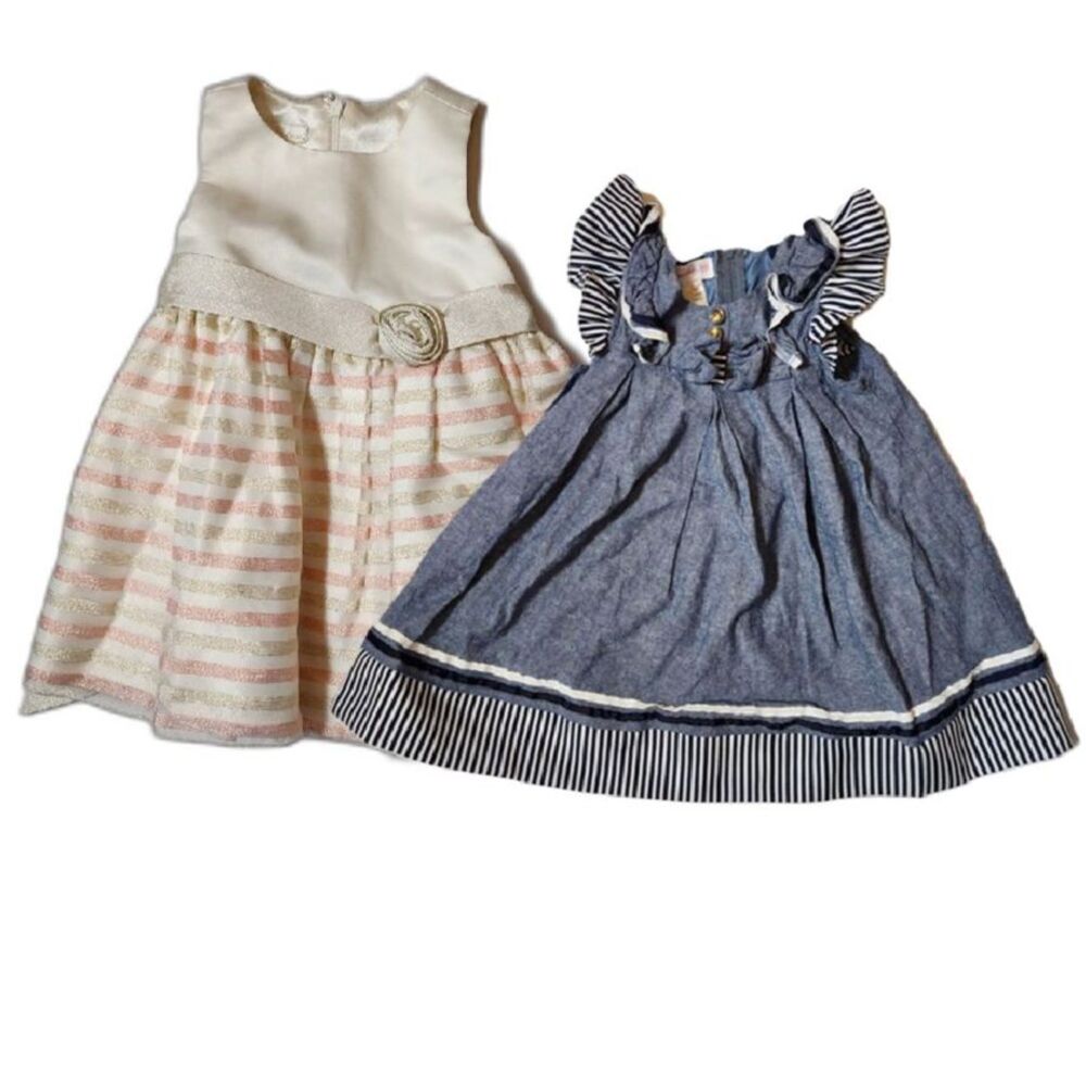 Girls 24M Dress Lot – Bonnie Baby & American Princess – 2‑Piece Toddler Bundle